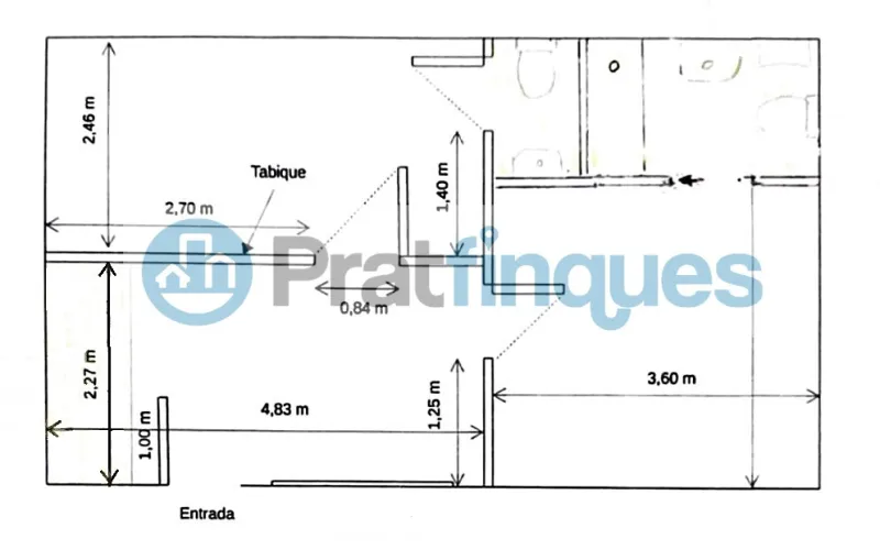 Ubicado en una de las zonas más dinámicas y emblemáticas de la Barcelona emprendedora, presentamos este despacho de&nbsp;44 m² totalmente reformado&nbsp;con un estándar de alta calidad. Situado en una finca singular con ascensor, el espacio combina la esencia arquitectónica del Eixample con una funcionalidad técnica impecable. Distribución y Diseño: La propiedad se divide en una elegante zona de recepción y un área office polivalente, que dan paso a&nbsp;dos despachos independientes. La privacidad está garantizada: uno de ellos cuenta con baño completo (plato de ducha de resina antideslizante),mientras que el segundo dispone de un práctico aseo de cortesía. Especificaciones Técnicas: Confort:&nbsp;Climatización mediante Split (A/A) y calefacción por radiadores cerámicos de bajo consumo. Acabados:&nbsp;Suelos de tarima flotante laminada y revestimientos a estrenar. Tecnología:&nbsp;Instalación eléctrica bajo normativa y sistema de redes ITC de alta conectividad, listo para operativa inmediata. Versatilidad y Ubicación: Un espacio idóneo para firmas de abogacía, consultorías, ingeniería o centros médicos especializados. Gracias a su configuración, permite también una transición hacia un&nbsp;concepto diáfano&nbsp;(estilo&nbsp;open space&nbsp;o&nbsp;call center). Rodeado de una red inmejorable de servicios y transporte público, este despacho es la sede perfecta para proyectar una imagen de éxito y profesionalidad. &nbsp; Desde Pratfinques, te realizamos todos los trámites de la compraventa y a la obtención de la financiación hipotecaria, liquidación de los impuestos y, inscripción registral. -&nbsp;&nbsp;&nbsp;&nbsp;&nbsp;&nbsp;&nbsp;&nbsp;&nbsp;&nbsp;&nbsp;&nbsp;&nbsp; El precio de venta del inmueble, no incluye impuestos ni tasas. (ITP y AJD) -&nbsp;&nbsp;&nbsp;&nbsp;&nbsp;&nbsp;&nbsp;&nbsp;&nbsp;&nbsp;&nbsp;&nbsp;&nbsp; La plusvalía (Impuesto sobre el Incremento de Valor de los Terrenos Urbanos) es a cargo del vendedor. -&nbsp;&nbsp;&nbsp;&nbsp;&nbsp;&nbsp;&nbsp;&nbsp;&nbsp;&nbsp;&nbsp;&nbsp;&nbsp; En Pratfinques, NO COBRAMOS LOS HONORARIOS AL COMPRADOR, están incluidos en el precio de venta publicado.